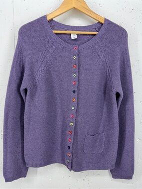 Tabitha Webb Women’s Medium Purple Cardigan Sweater